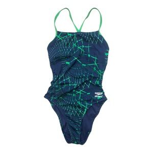 Speedo Endurance+ "Galactic Highway" One Back One Piece Swimsuit